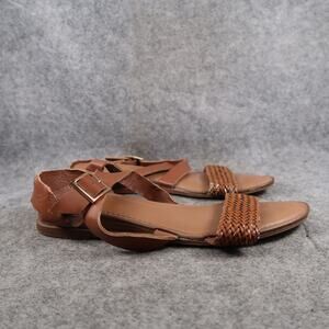 So Shoes Womens 10 Casual Sandals Fashion Brown Buckle Strap Open Toe Summer